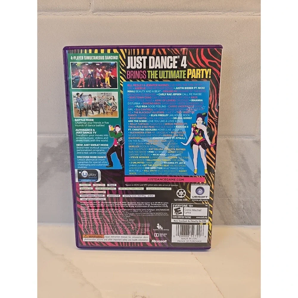Just Dance 4 Microsoft Xbox 360‎ Kinect Family Game